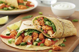 Low-Sodium Buffalo Chicken Salad Wrap Recipe (DASH Diet Friendly)